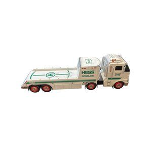 Hess Toy Truck Hauler and Helicopter 2006 Vehicle Lights Sounds White Green